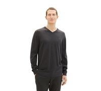 Tom Tailor BASIC V-NECK XL Black Grey Melange 10617 (839324) Grau XL