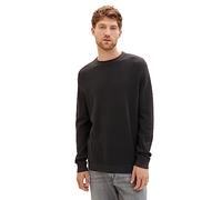 TOM TAILOR - Strickpullover mit Struktur Black Grey Melange XXXL