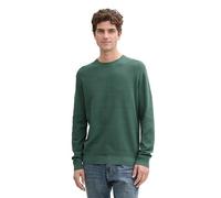 TOM TAILOR - Strickpullover mit Rundhalsausschnitt green dust melange S
