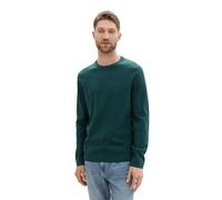 Tom Tailor Herren 1039805 Strickpullover mit Crewneck, 36296 - Dark Tree Green Melange, XXL