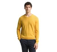 Tom Tailor Herren 1039811 Strickpullover mit V-Ausschnitt, 39100 - Classic Yellow Melange, XL
