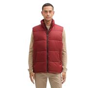 TOM TAILOR Herren 1042204 Puffer-Weste mit Stehkragen, 13721-Burgundy Dark Red, M