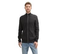 Strickjacke TOM TAILOR Gr. XXXL, schwarz (black grey melange) Herren Strickjacken (51973509-XXXL) black grey melange