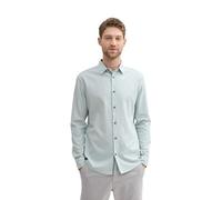 TOM TAILOR Herren 1042651 Tailliertes Hemd mit Alloverprint, 36022-Light Blue Circle Design, XXL