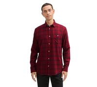 TOM TAILOR Herren 1042660 Regular Fit Hemd mit Karomuster, 36005-Burgundy Navy Check, M
