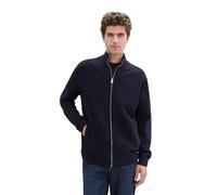 TOM TAILOR - Strickjacke mit Stehkragen Knitted Navy Melange L
