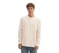 TOM TAILOR Herren 1043387 Longsleeve Henley mit Struktur, 27469-Smooth Light Sand, XL