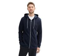 TOM TAILOR Herren 1043413 Basic Sweatjacke mit Kapuze, 10668-Sky Captain Blue, M