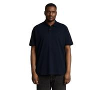 Poloshirt TOM TAILOR PLUS, Herren, Gr. XXL, sky captain blau, Single Jersey, Obermaterial: 100% Baumwolle, bestickt, unifarben, normal hüftbedeckend, Rundhals, Shirts, mit Logo-Stickerei - Große Größe
