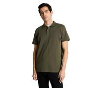 Poloshirt TOM TAILOR PLUS, Herren, Gr. 5XL, deep leaf grün, Single Jersey, Obermaterial: 100% Baumwolle, bestickt, unifarben, normal hüftbedeckend, Rundhals, Shirts, mit Logo-Stickerei - Große Größen