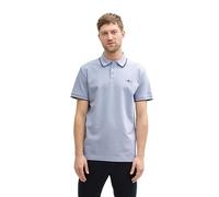 TOM TAILOR - Piqué Poloshirt mit Stretch dove blue white two tone pique XL