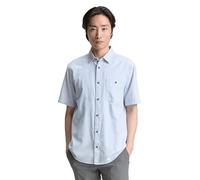 TOM TAILOR Herren 1046074 Hemd, 37890-Powder Blue Zigzag Structure, S