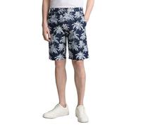 TOM TAILOR Herren 1046148 Bermuda Shorts, 37972-Navy Blue Stripe Palm Design, 33