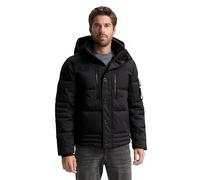 Steppjacke TOM TAILOR, Herren, Gr. L, schwarz, Obermaterial: 100% Polyester. Futter: 100% Polyester, unifarben, modisch, regular fit taillenbedeckt, Langarm elastischer Bund, Jacken, mit Kapuze (92362