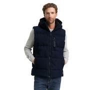 Tom Tailor - Puffer Weste mit abnehmbarer Kapuze sky captain blue - Gr. - XXL