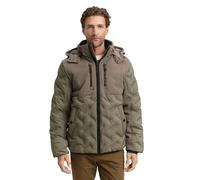 TOM TAILOR Herren 1046977 Hybrid Puffer-Jacke mit Steppung, 32097-Smokey Olive Green, XXL
