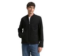 TOM TAILOR Herren 1047274 Piqué Blouson Jacke Mit Bomberkragen, 29999 - Black, XXL EU