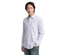 TOM TAILOR Herren 1047320 Regular Fit Hemd mit Streifenmuster, 38455-White Blue Stripe, 3XL