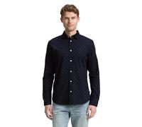 TOM TAILOR Herren 1047335 Regular Fit Hemd mit Muster, 38505-Navy Minimal Design, M
