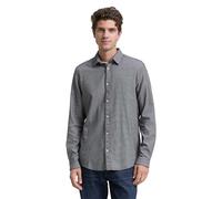 Tom Tailor - Slim Fit Hemd mit Stretch navy squared structure - Gr. - L