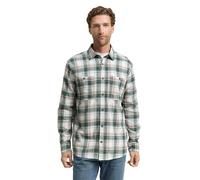 TOM TAILOR Herren 1047337 Comfort Fit Flanell-Hemd mit Karomuster, 38515-Off White Multicolor Check, 3XL