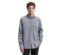 Tom Tailor - Regular Fit Hemd mit Struktur navy white structure - Gr. - L