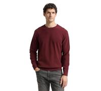 Tom Tailor Regular Fit Strickpullover aus reiner Baumwolle in Bordeaux, Größe S