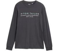 Tom Tailor PRINTED LONGSLEEVE S 10899 Tarmac Grey (901546) Grau S