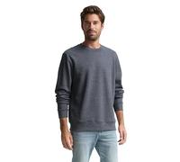 Sweatshirt TOM TAILOR, Herren, Gr. XL, blau (navy grindle structure), Sweatware, Obermaterial: 60% Baumwolle, 40% Polyester, unifarben, modisch, regular fit taillenbedeckt, Rundhals, Langarm Rippbündc