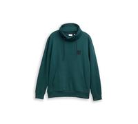 Tom Tailor - Snood Sweatshirt in Melange-Optik jasper green navy structure - Gr. - M