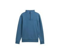 TOM TAILOR Herren 1047827 Troyer Sweatshirt, 38224-Real Teal Blue, L
