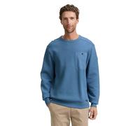 TOM TAILOR Herren 1047828 Sweatshirt mit Brusttasche, 38224-Real Teal Blue, L