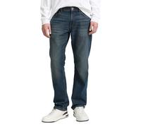 Straight-Jeans TOM TAILOR "MARVIN", Herren, Gr. 40, Länge 32, mid stone blau grau denim32, Denim/Jeans, Obermaterial: 70% Baumwolle, 28% Polyester, 2% Elasthan, unifarben, modisch, straight fit knöche