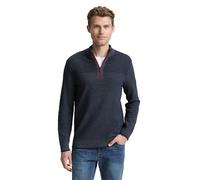 TOM TAILOR Herren 1048000 Troyer Strickpullover, 38665-Navy Teal Grey Multi Color, M