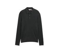 TOM TAILOR Herren 1048007 Strick-Poloshirt aus Viskose, 10617-Black Grey Melange, XL