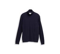 Tom Tailor - Rollkragenpullover mit Kaschmir-Anteil knitted navy melange - Gr. - XXL