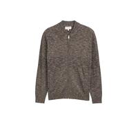 TOM TAILOR Herren 1048023 Bomber Strickjacke, 38690-Brown Navy Multicolor, L