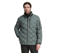 TOM TAILOR Herren 1048166 Plussize Plus Size-Hybrid Lightweight Steppjacke mit verstaubarer Kapuze, 21951-Washed Jasper Green, 3XL