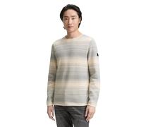 Tom Tailor - Strickpullover im Streifenmuster grey white stripe - Gr. - XXL