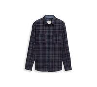 Tom Tailor - Regular Fit Cordhemd mit Karomuster navy red cord check - Gr. - L