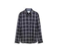 Tom Tailor Hemd Regular Fit Flanell mit Muster Navy Multicolor Check L