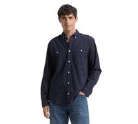 Tom Tailor - Regular Fit Hemd in Melange-Optik navy nep structure - Gr. - XL