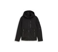 Tom Tailor Softshelljacke Herren mit Kapuze und Taschen Schwarz XXL 100% Polyester Regular-Fit
