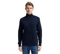 TOM TAILOR Herren 1048594 Troyer Sweatshirt Mit Ärmeltasche, 10668 - Sky Captain Blue, XXL EU