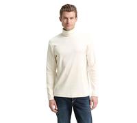 Langarmshirt TOM TAILOR, Herren, Gr. 3XL, gardenia weiß, Single Jersey, Obermaterial: 95% Baumwolle, 5% Elasthan, unifarben, regular fit normal, Rundhals, gerader Abschluss, Shirts Langarmshirt, mit R
