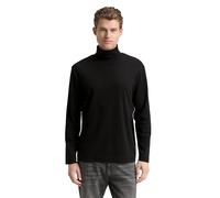 Tom Tailor Regular Fit Rollkragenpullover aus Baumwoll-Mix in Black, Größe M