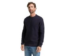 TOM TAILOR Herren 1048727 Strickpullover mit Rundhalsausschnitt, 10668-Sky Captain Blue, M