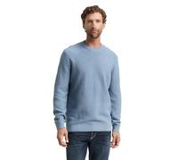 TOM TAILOR Herren 1048727 Strickpullover Mit Rundhalsausschnitt, 28800 - Faded Denim Blue, XL EU