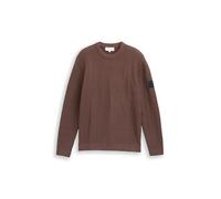 TOM TAILOR Herren 1048727 Strickpullover mit Rundhalsausschnitt, 38833-Bag Brown, XL