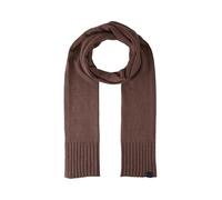 TOM TAILOR Herren 1048819 Strickschal mit Rippstruktur, 39099-Bag Brown Melange, OneSize